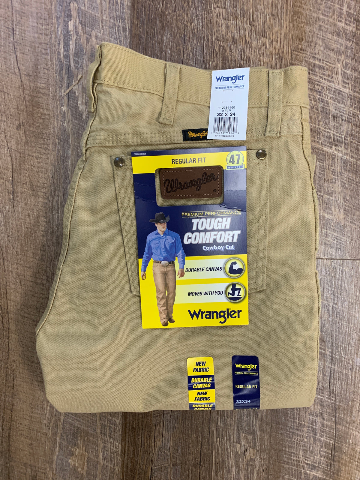 112361466 - Wrangler® Cowboy Cut® Tough Comfort Premium Performance 47 - Regular Fit - Kelp