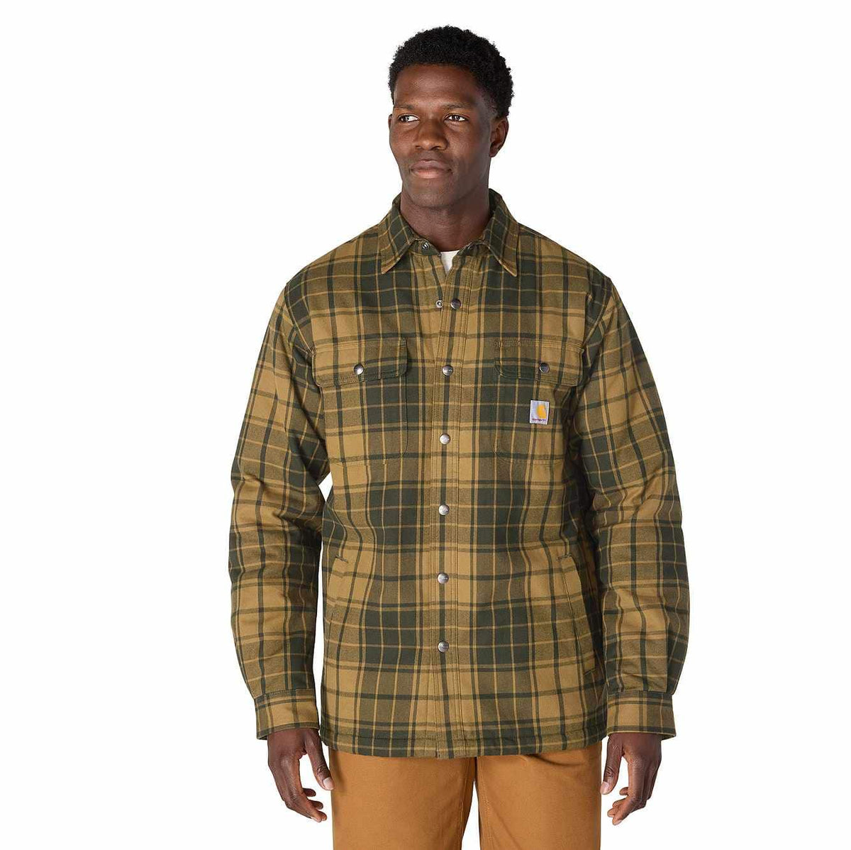 107017 GR7 Carhartt Hubbard Plaid Shirt Jacket