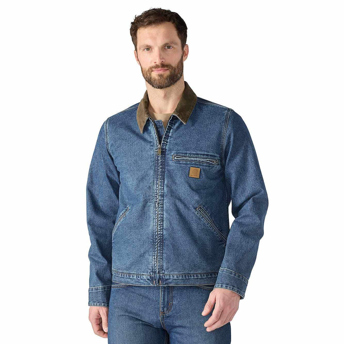 107327 HT6 Carhartt Denim Detroit Jacket