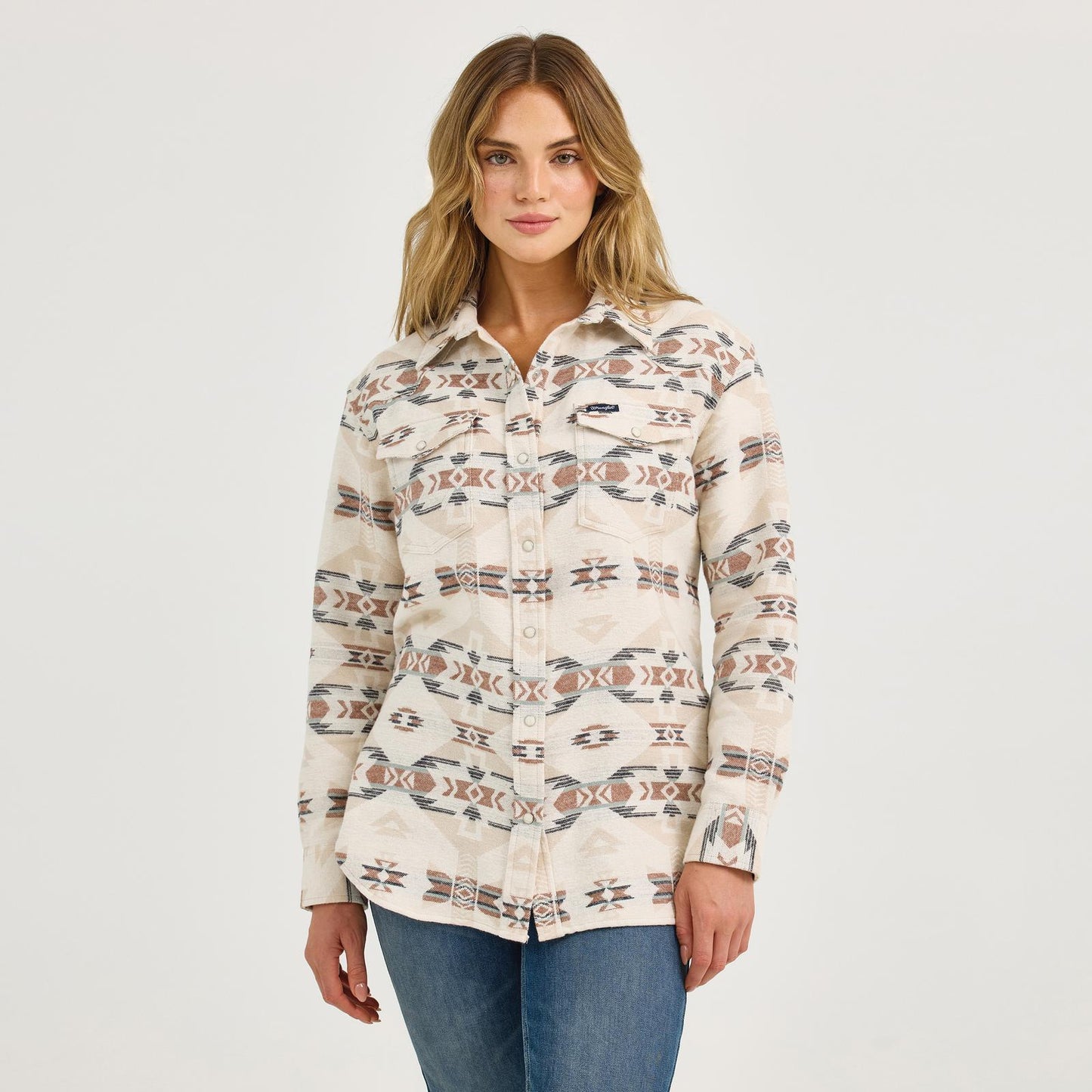112368056 Wrangler Retro Punchy Unlined Boyfriend Shacket