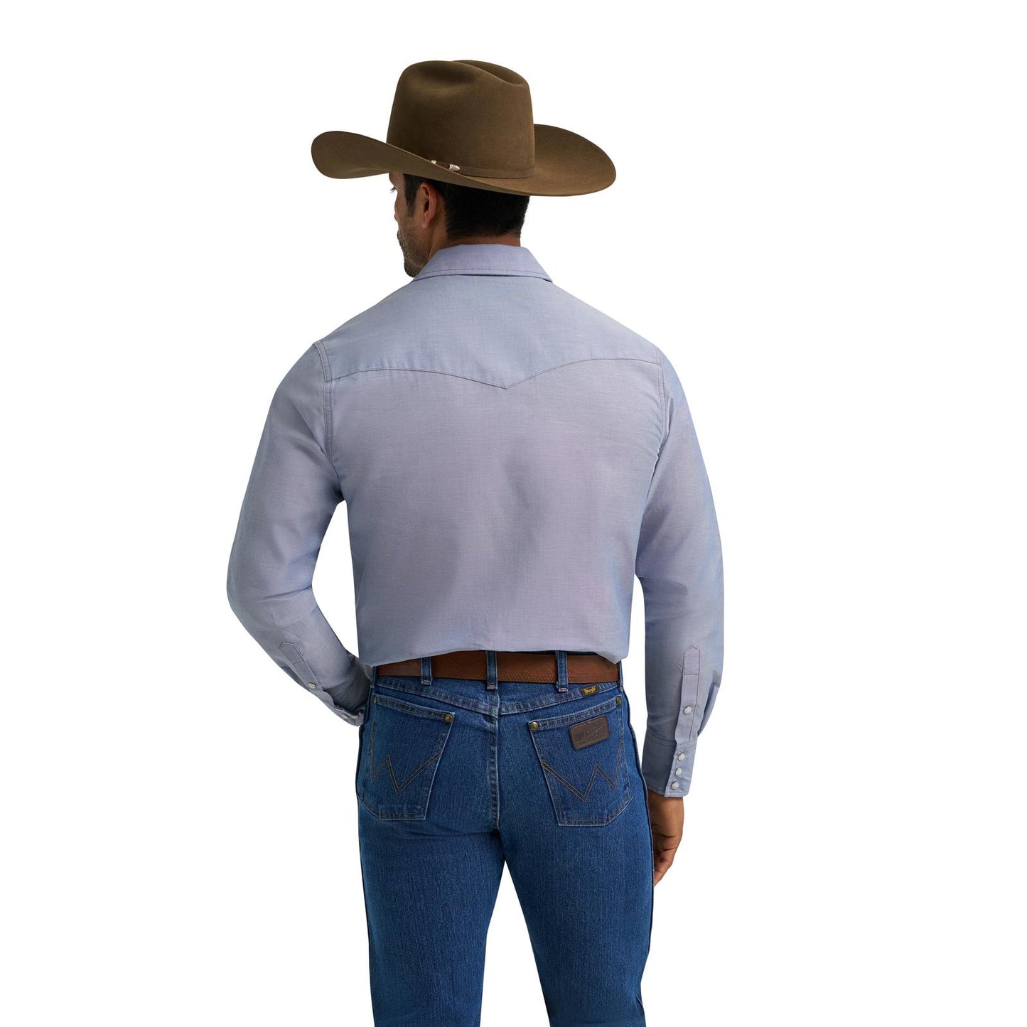 112370330 Wrangler Chambray Long Sleeve Work Shirt