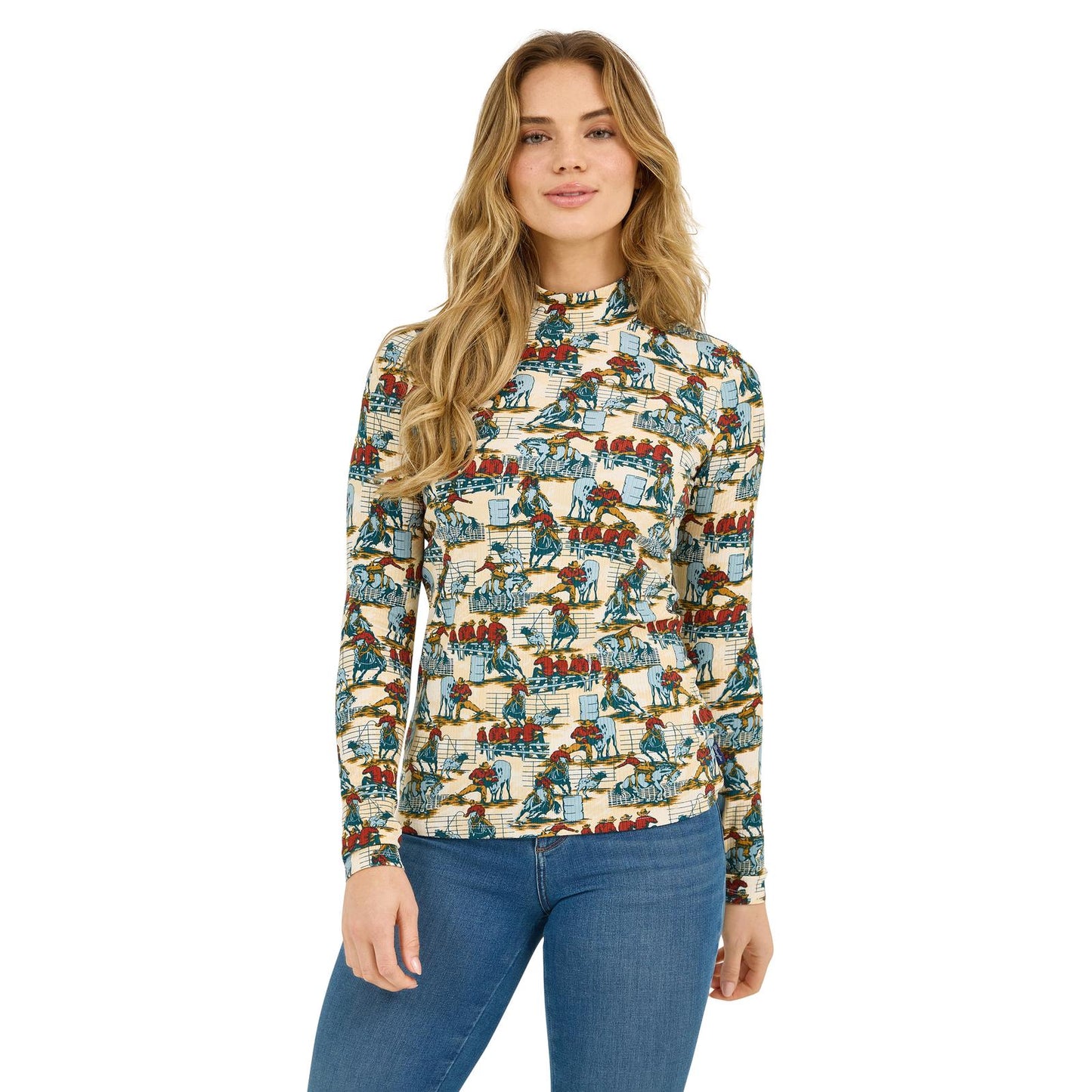 112371629 Wrangler Retro Americana Mock Neck Knit