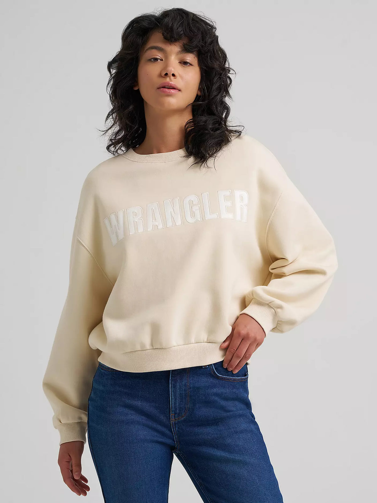 112380308 Wrangler Retro Canyon Pullover - Oversized Fit - Whitecap Gray