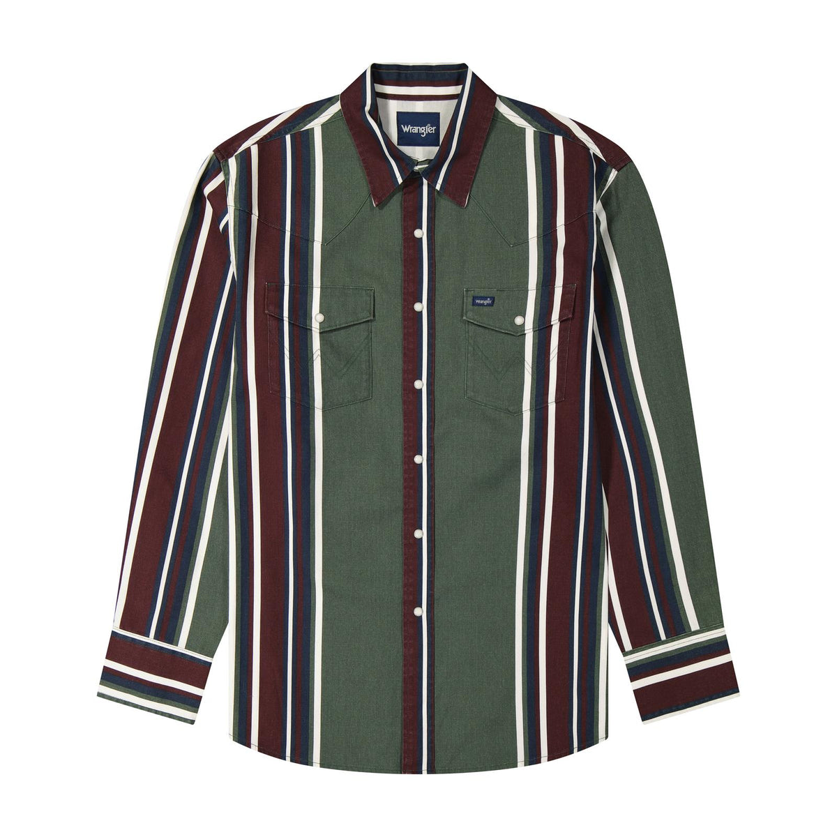 112385788 Wrangler® Vintage Inspired Brushpopper Long Sleeve Shirt