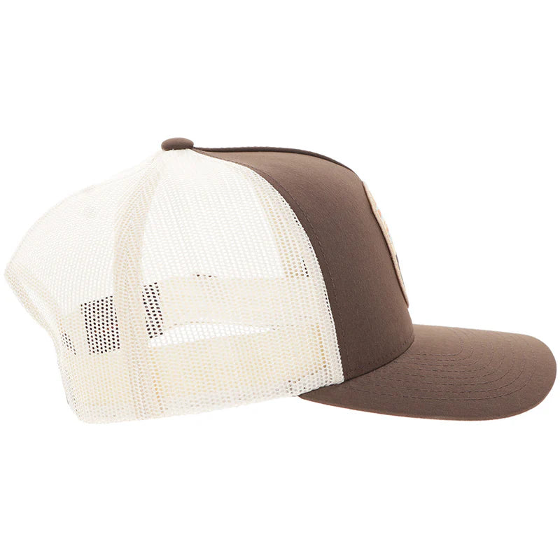 2647T-BRTN Hooey Cheyenne Brown / Tan 5 Panel Trucker with Brown