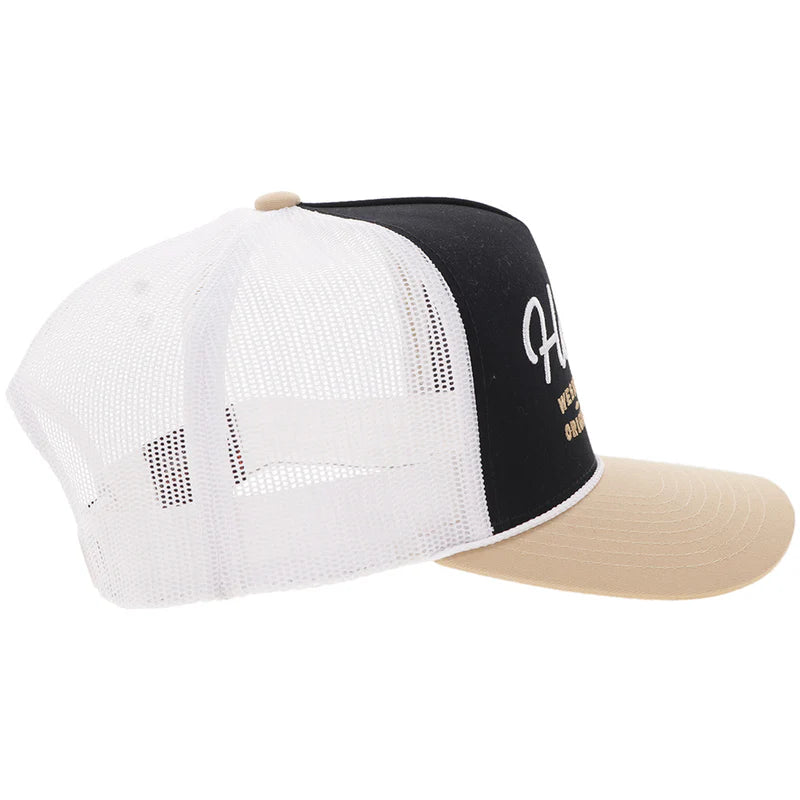 2660T-BKWH OG Black & White 5 Panel Trucker with White Stitching