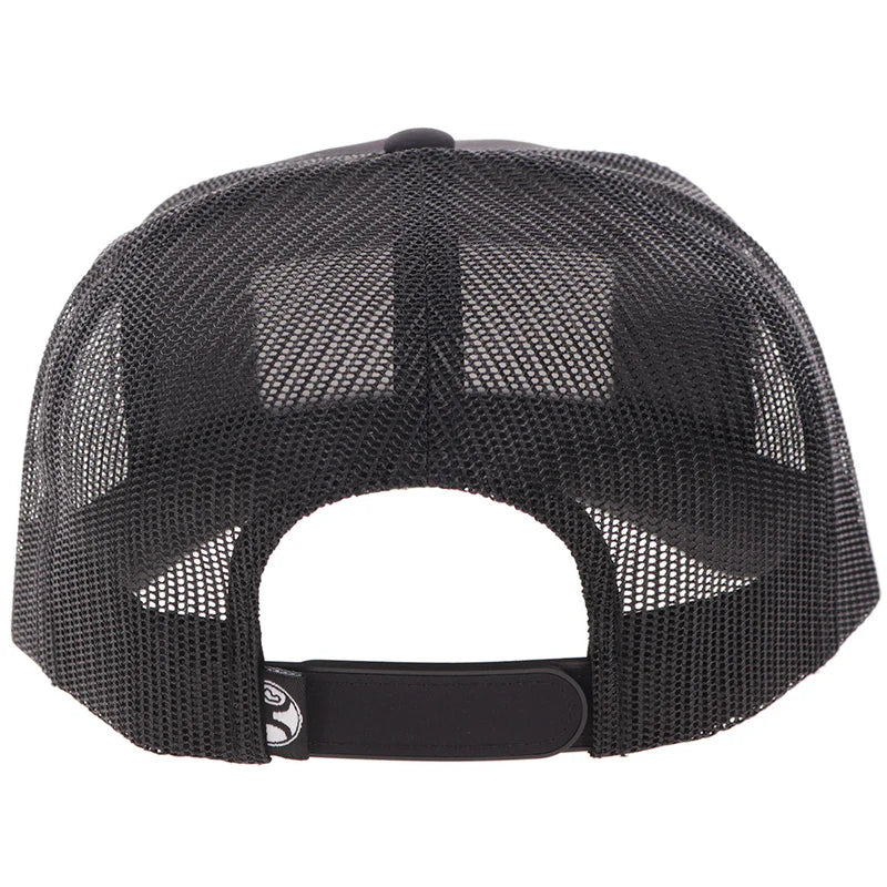 2661T-BK-Y Hooey Rank Stock Black 5 Panel Trucker with Patch - Youth