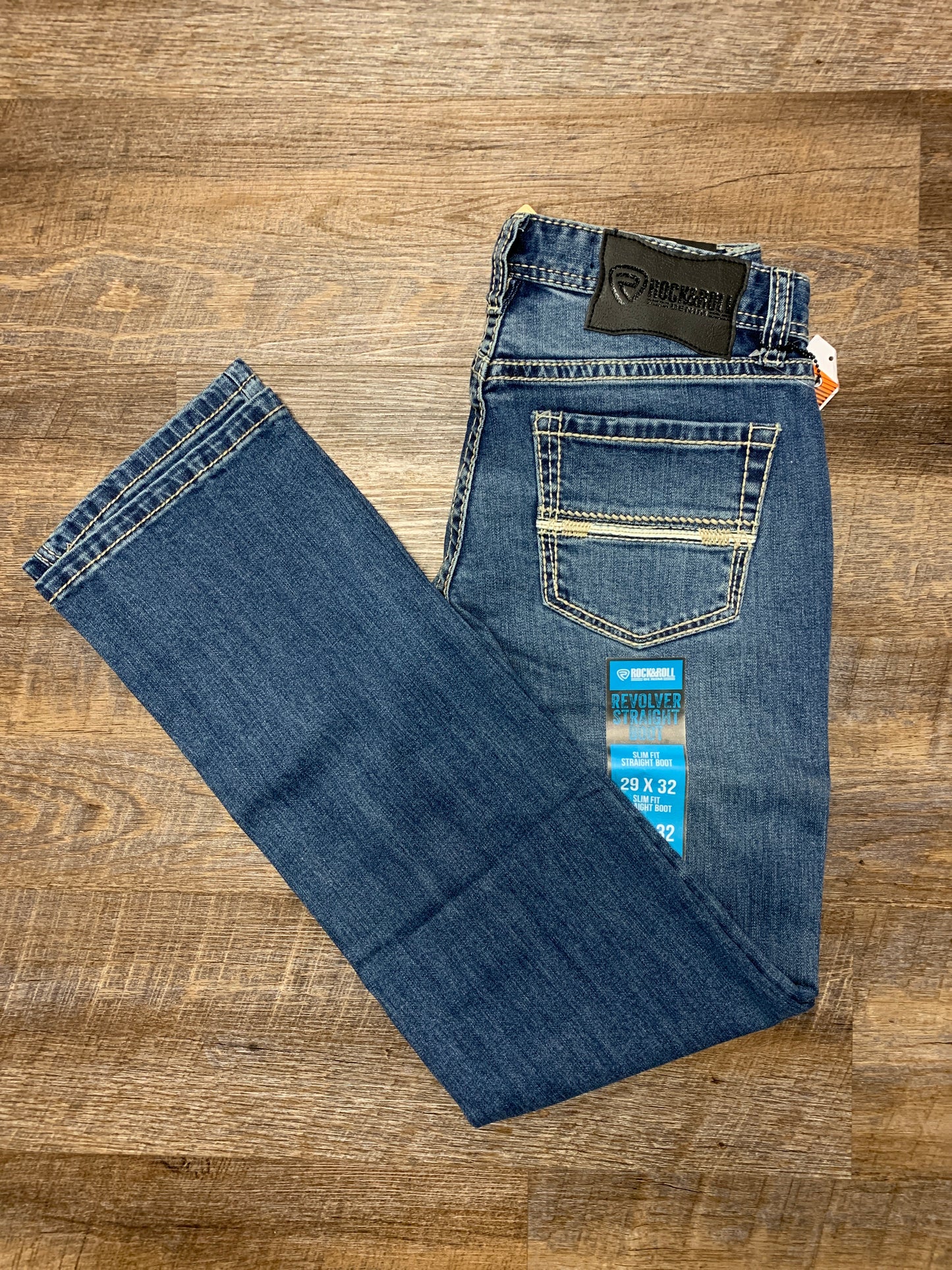 BM1RD06136 Revolver Slim Straight Men's Vintage Wash Jeans