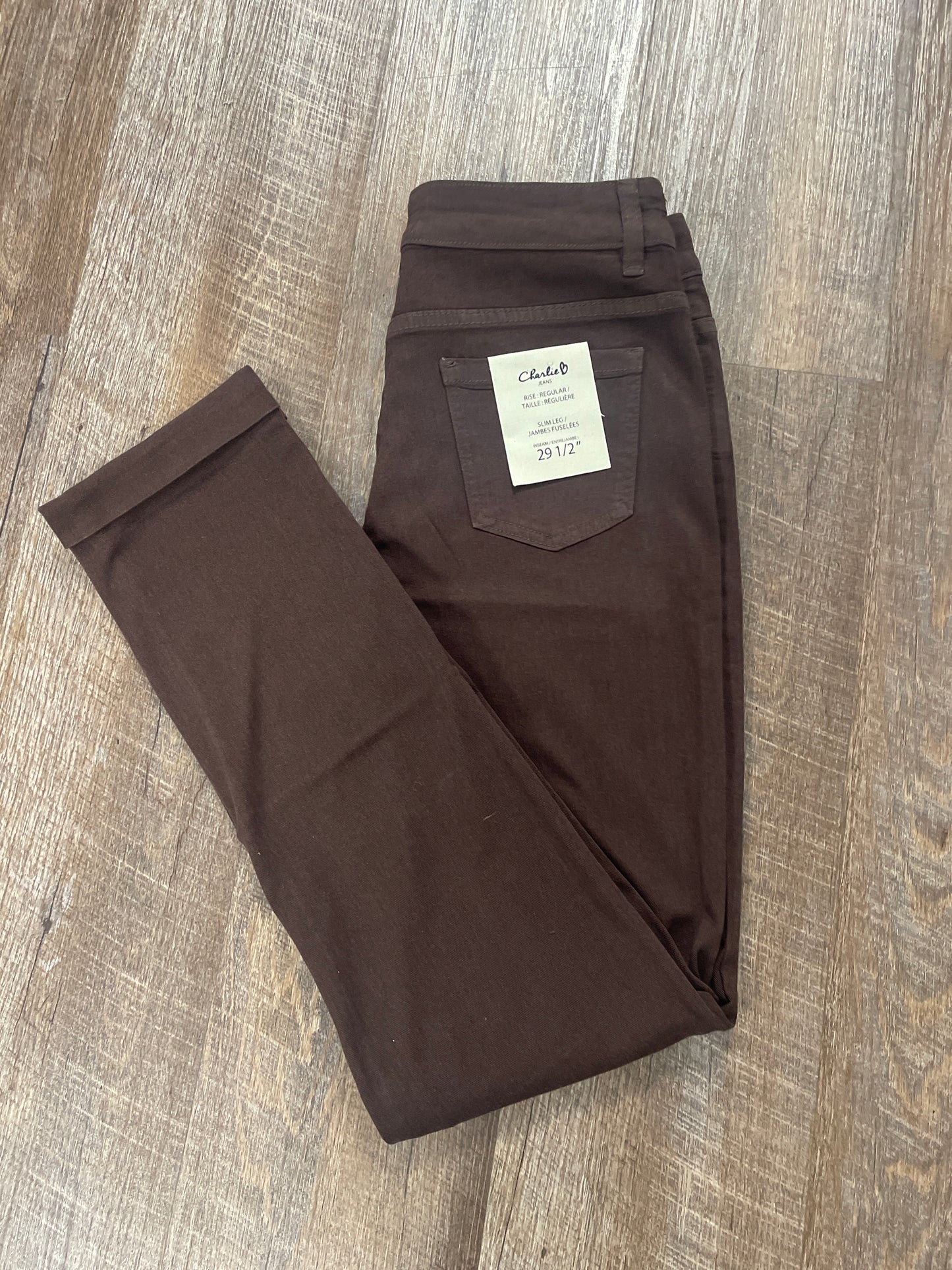 C5309Y Cuffed Hem Slim 5 Pocket Twill Pant