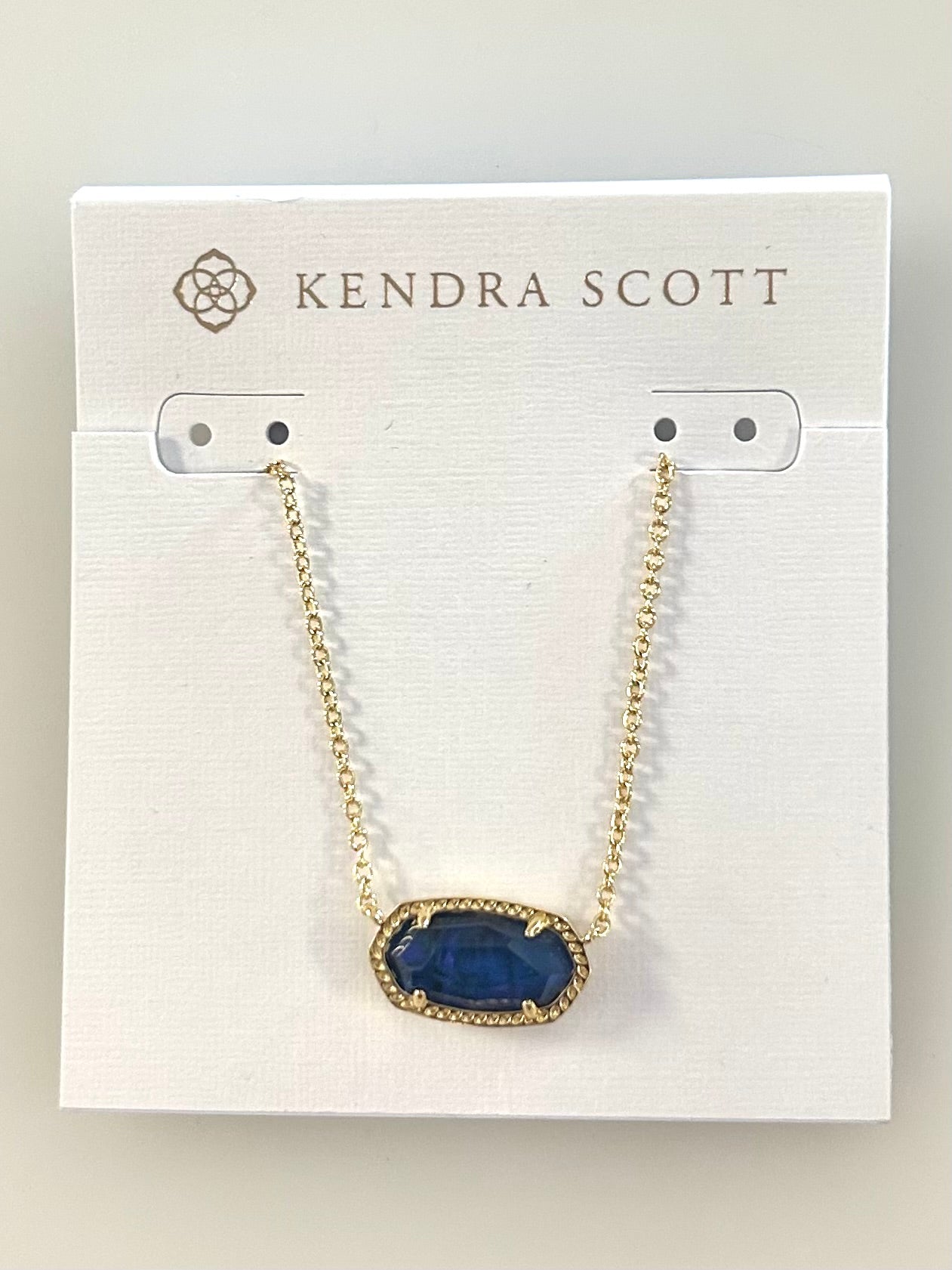9608800089 Elisa Gold Navy Abalone Necklace Kendra Scott
