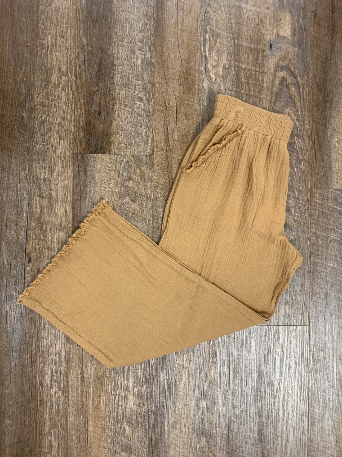 A0728 Latte Wide Leg Pants