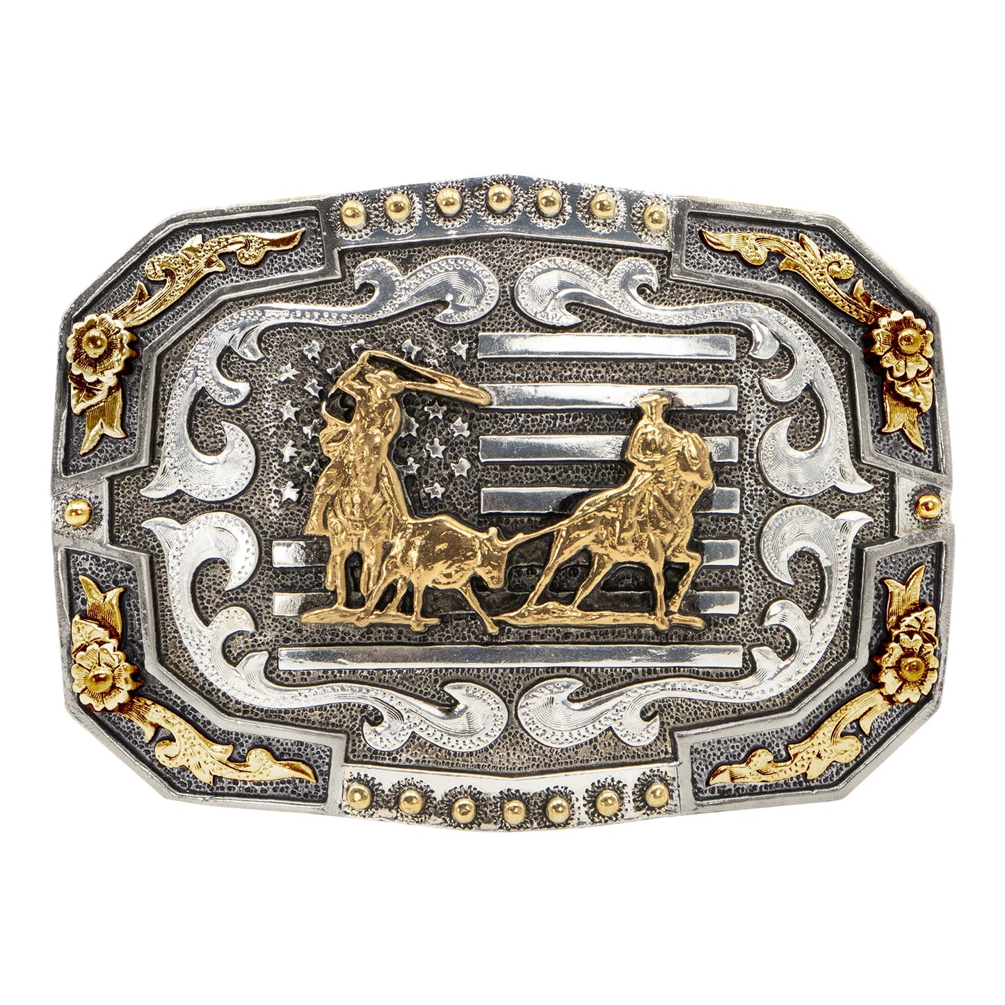 749 AndWest Team Roper Flag Buckle