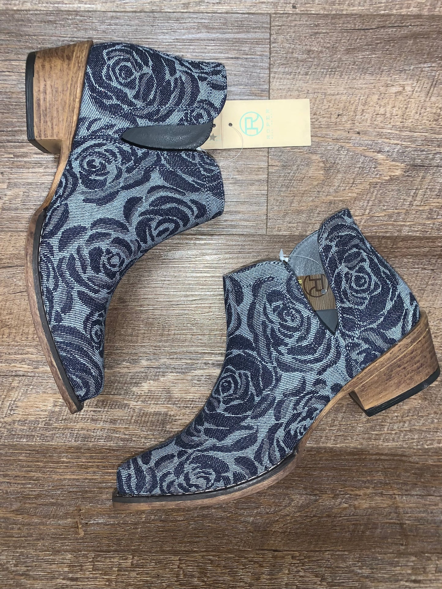 09-021-1567-3554 Roper Ava Denim Floral Bootie