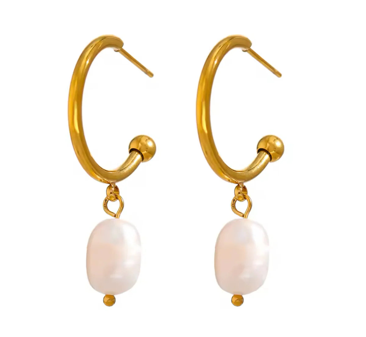 0365 Gracefully Jewelry Pearl Dangle Earrings