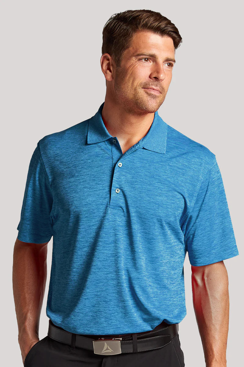 898 Steam Blue Sky HTHR Bermuda Sands Men's Polo T-Shirt