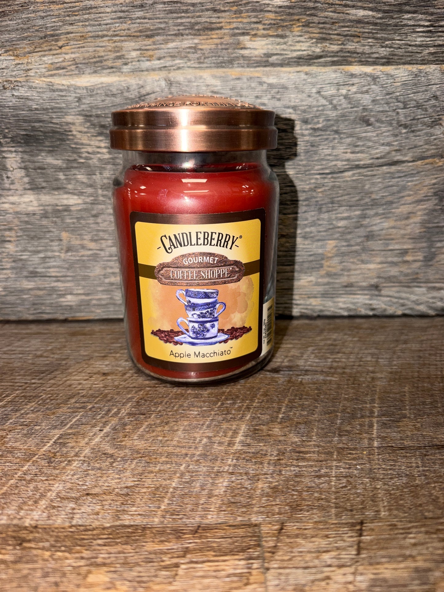 Apple Macchiato Coffee Shoppe Candleberry Large Jar
