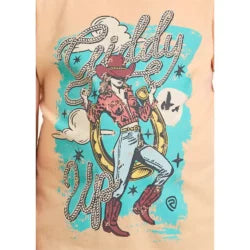 BG21T06774 Peach Graphic Tee