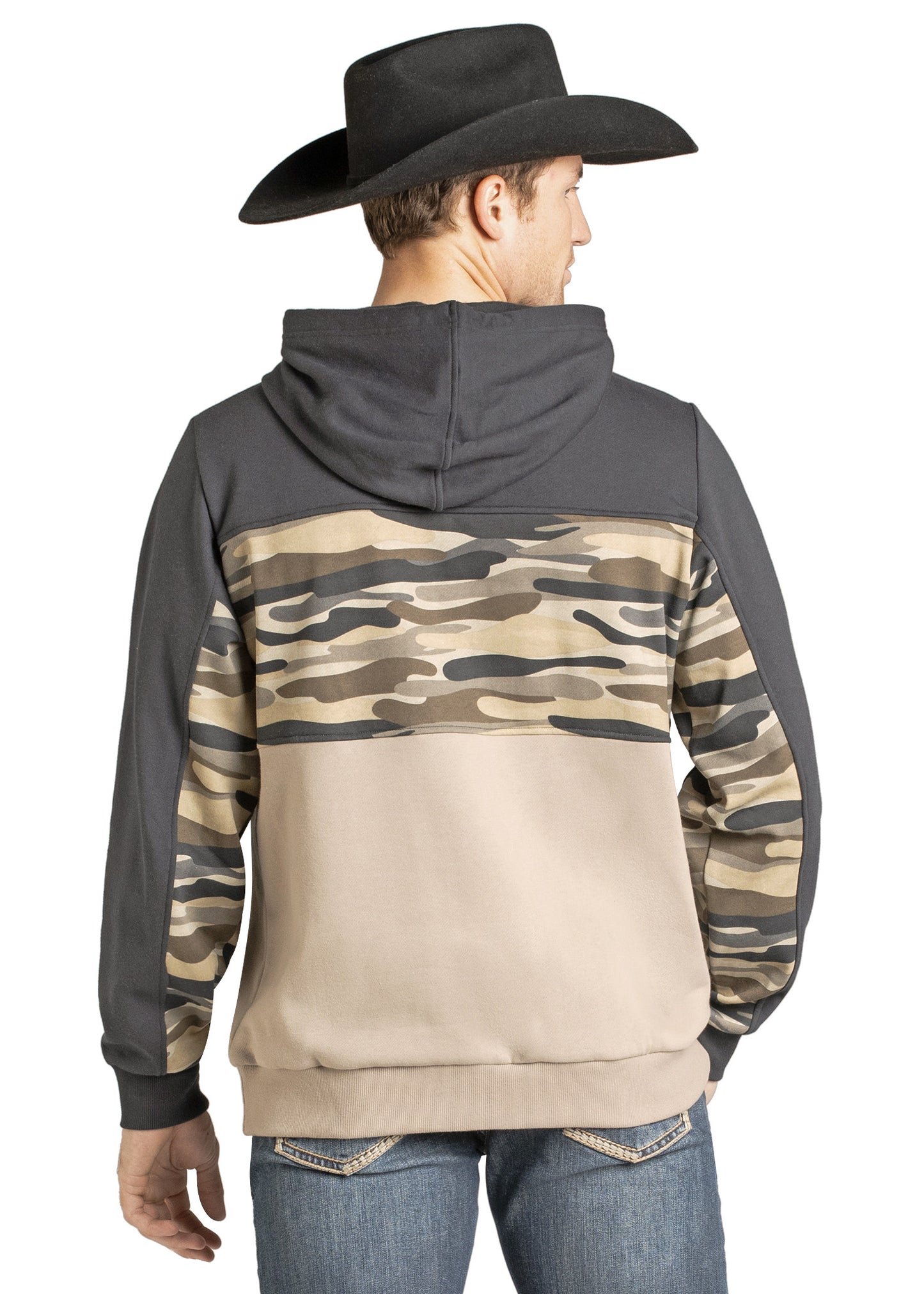 BM94T07303 Rock & Roll Camo Printed Hoodie