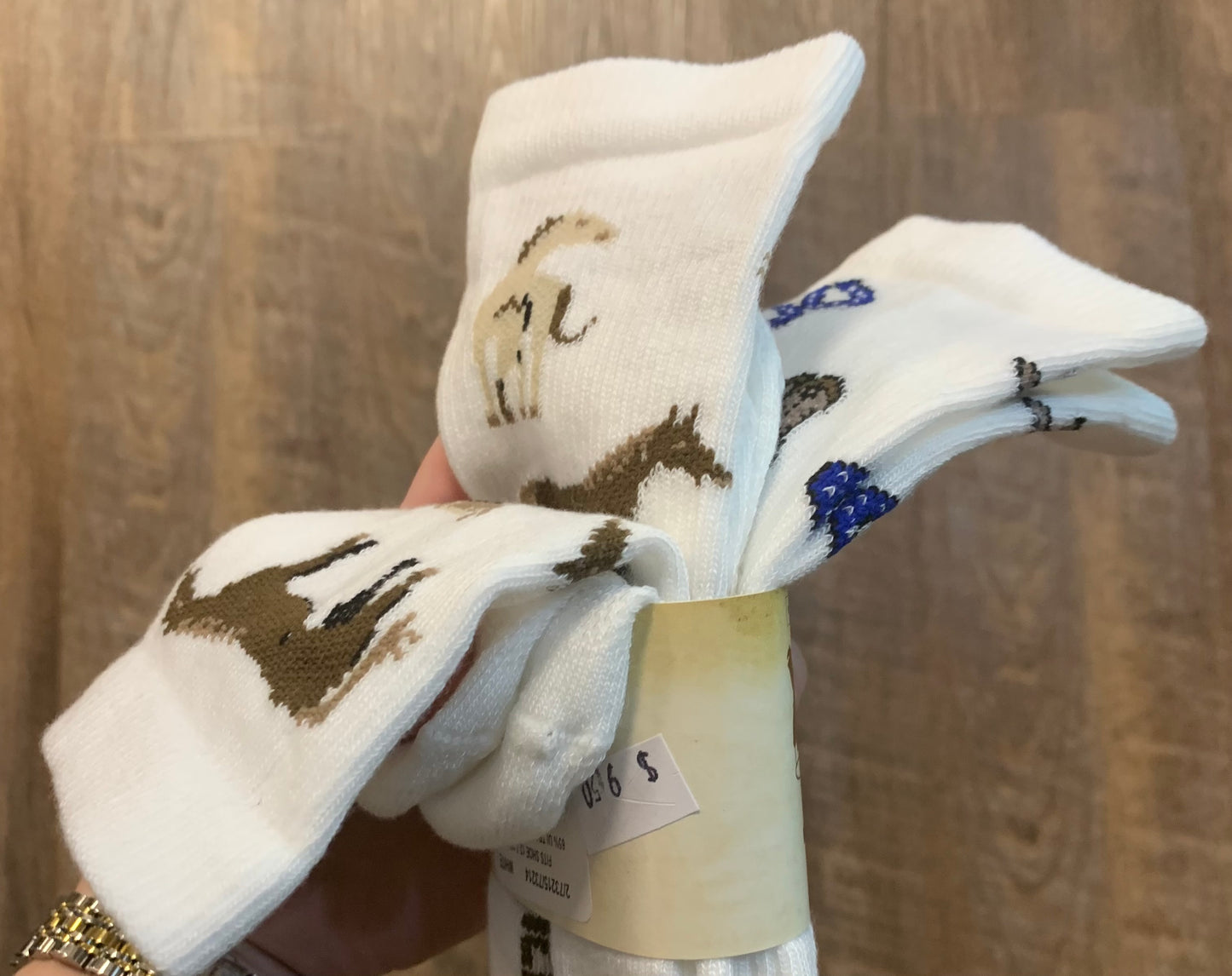 Wrangler Kid's Horse and Cowboy Hat Socks 2 pack