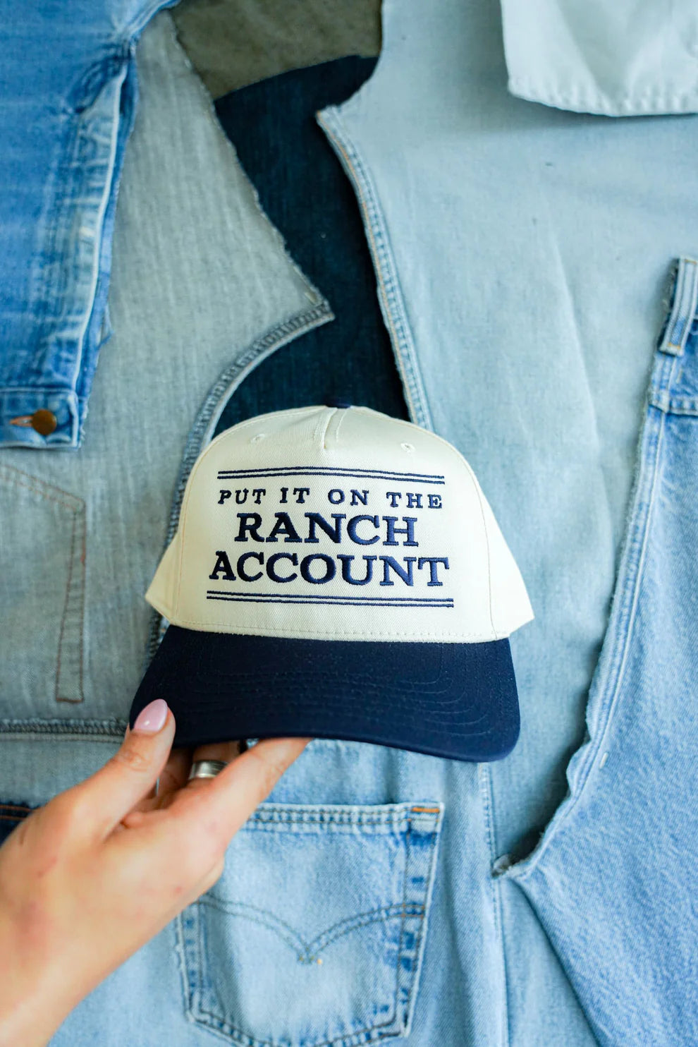 Summer Tees Embroidered Put it on the Ranch Account Trucker Cap - Ladies