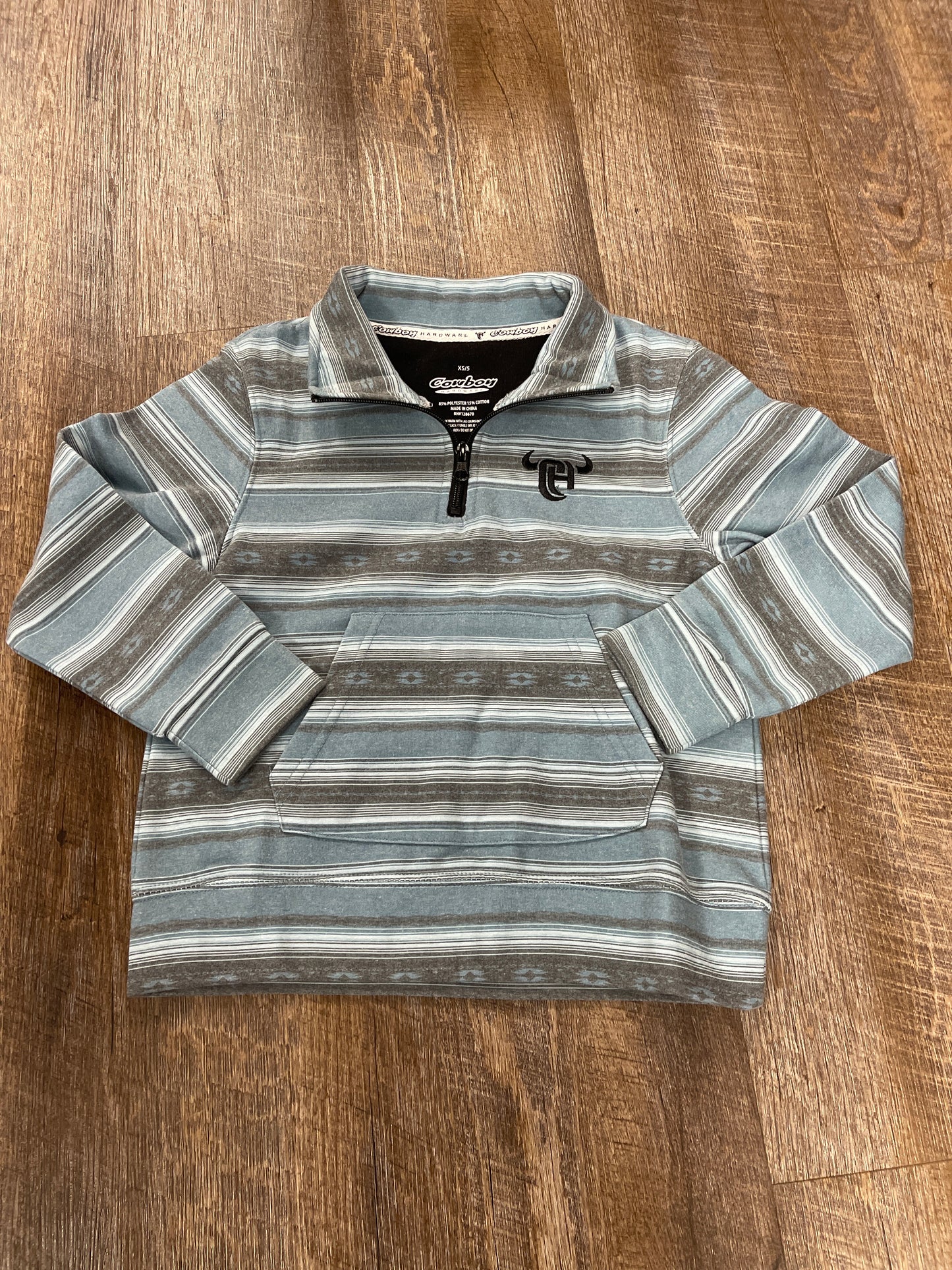 373259-414-K Cowboy Hardware Boy's Fleece Serape 1/4 Zip