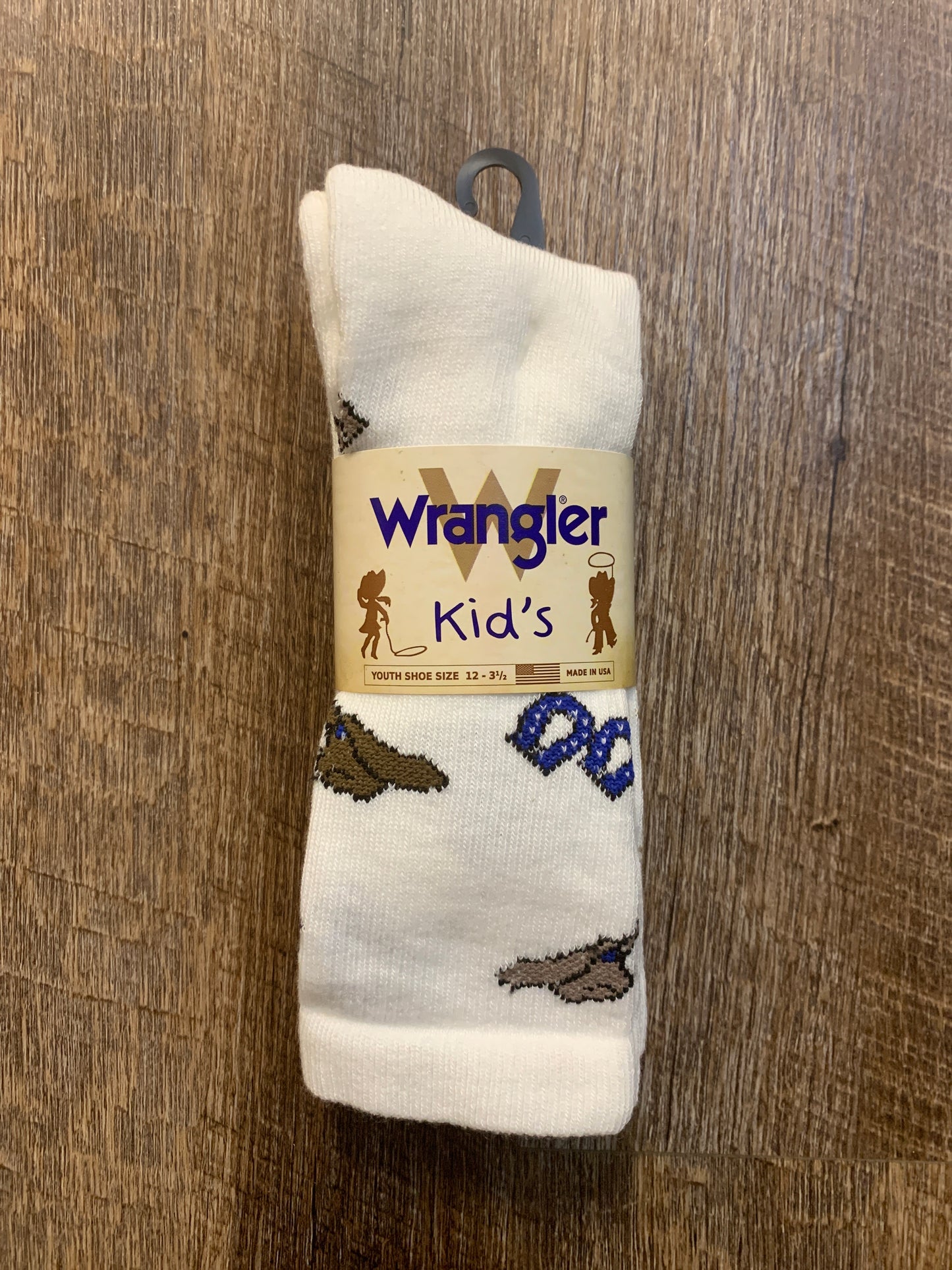 Wrangler Kid's Horse and Cowboy Hat Socks 2 pack