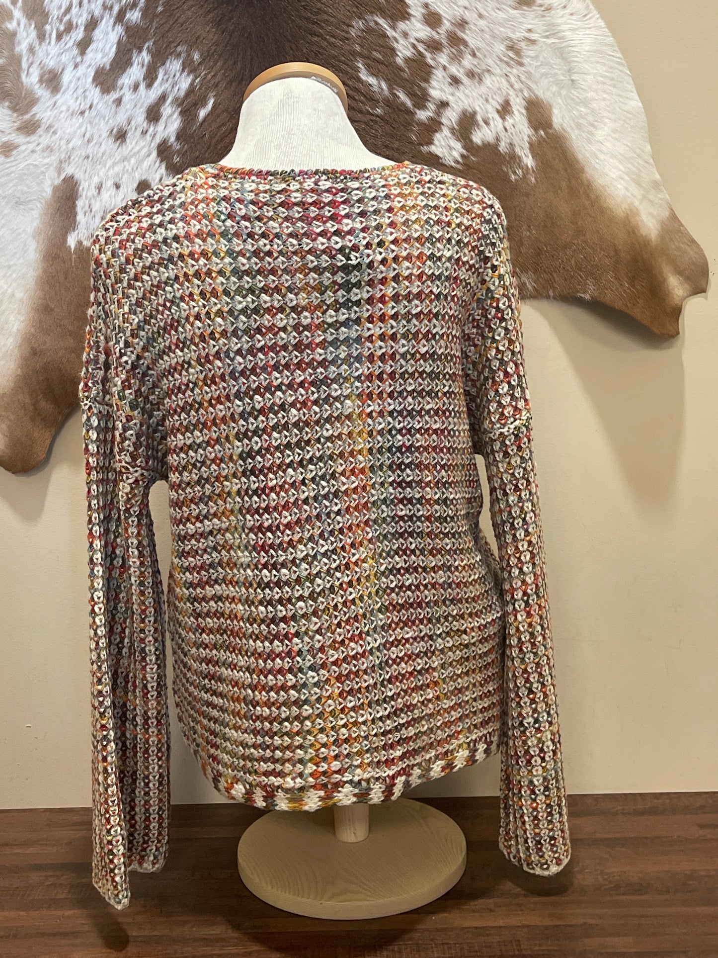 C2936 Charlie B Novelty Yarn Crochet Sweater