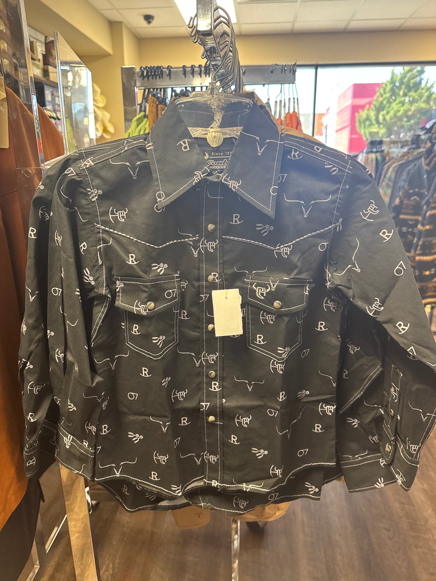 325564-010 Yth Blk Button Up