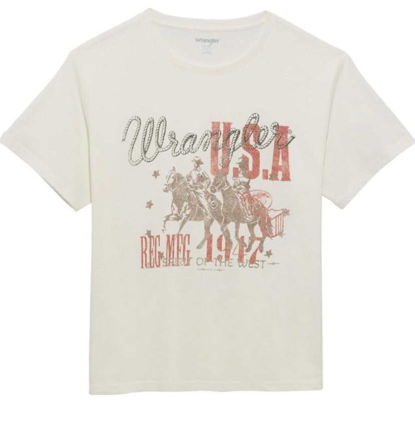 112361887 - Wrangler Retro Graphic Short Sleeve T-Shirt - Girlfriend Fit