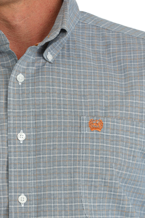 Cinch Blue Plaid Button Up Shirt