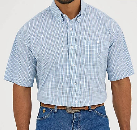 112365407 - Wrangler® George Strait Collection One Pocket Short Sleeve Shirt