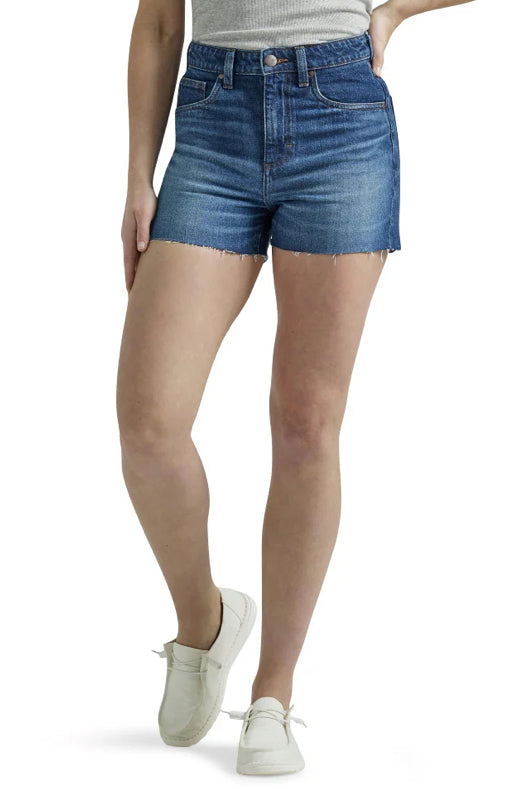 112344625 Ladies Highrise Cowboy Denim Shorts