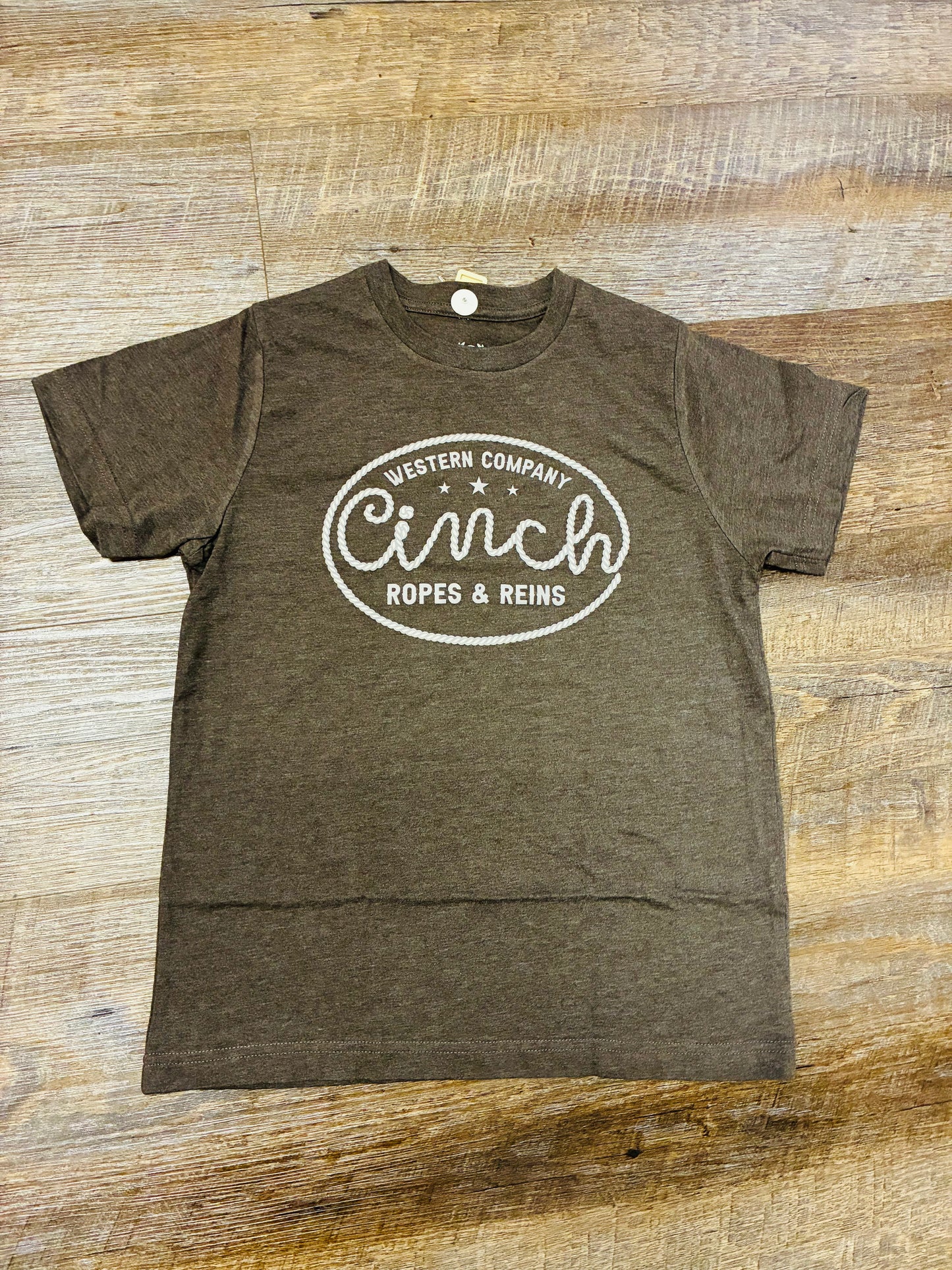 MTT7670187 Cinch Boys Brown Short Sleeve Graphic Tee