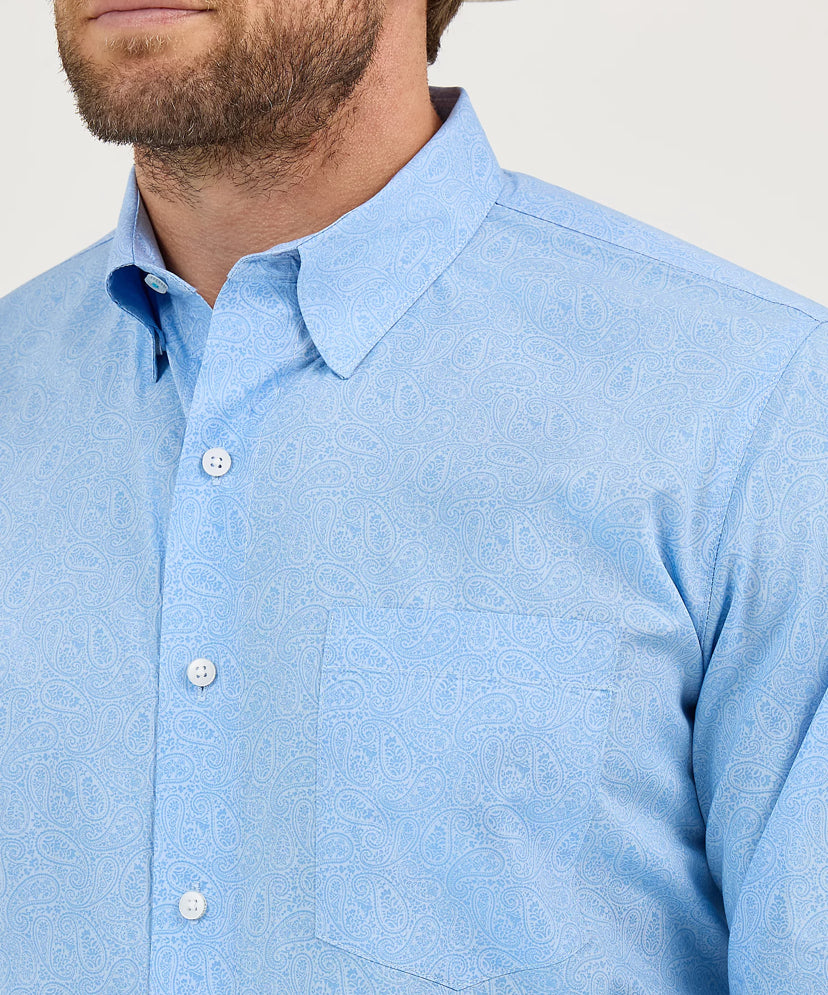 112365620 - Wrangler® X Cody Johnson Long Sleeve Shirt - Classic Fit - Blue