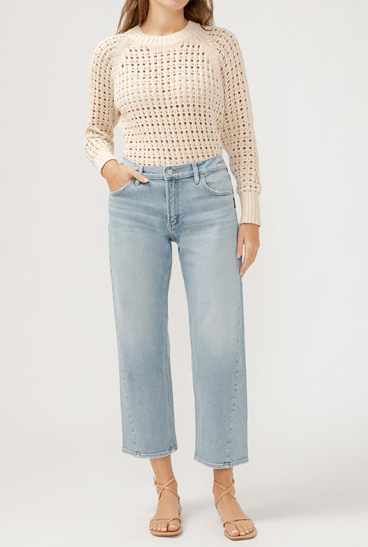 Silver Jeans Relaxed Straight Leg Crop