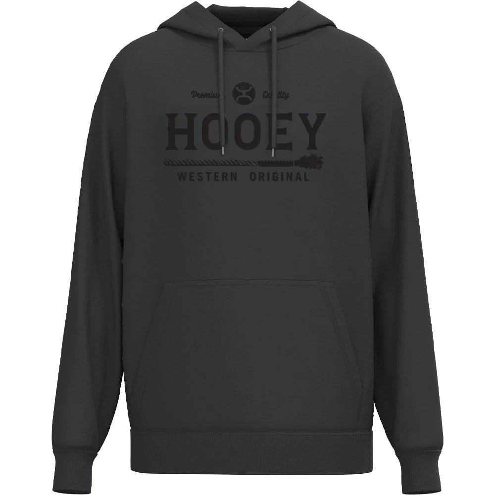 HH1349BK Hooey Mens Black Logo Hoodie