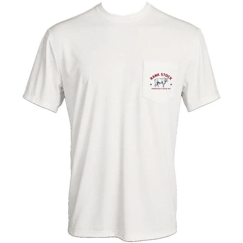 HT2619CR Hooey Men's White Crew Neck Short Sleeve T Shirt - Charbray