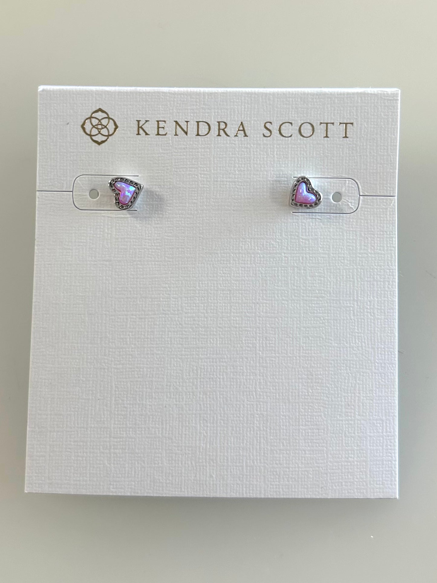 9608873652 Mini Purple Ari Heart ER Rhodium Kendra Scott