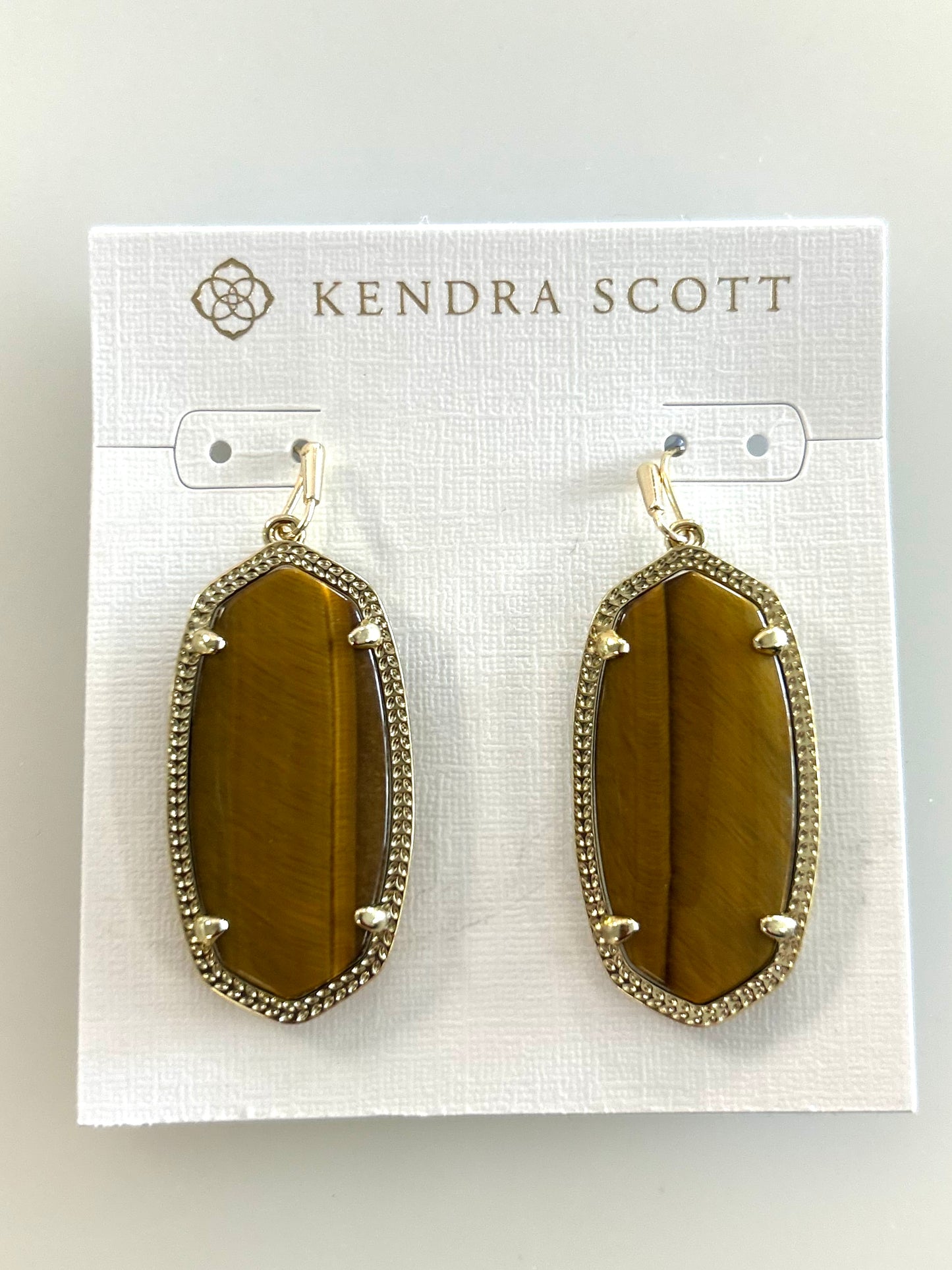4217701741 Elle Gold and Brown Earrings Kendra Scott