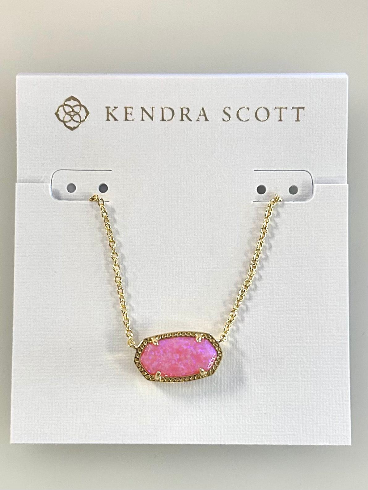 9608877842 Elisa Necklace Gold Carnation Opal Kendra Scott