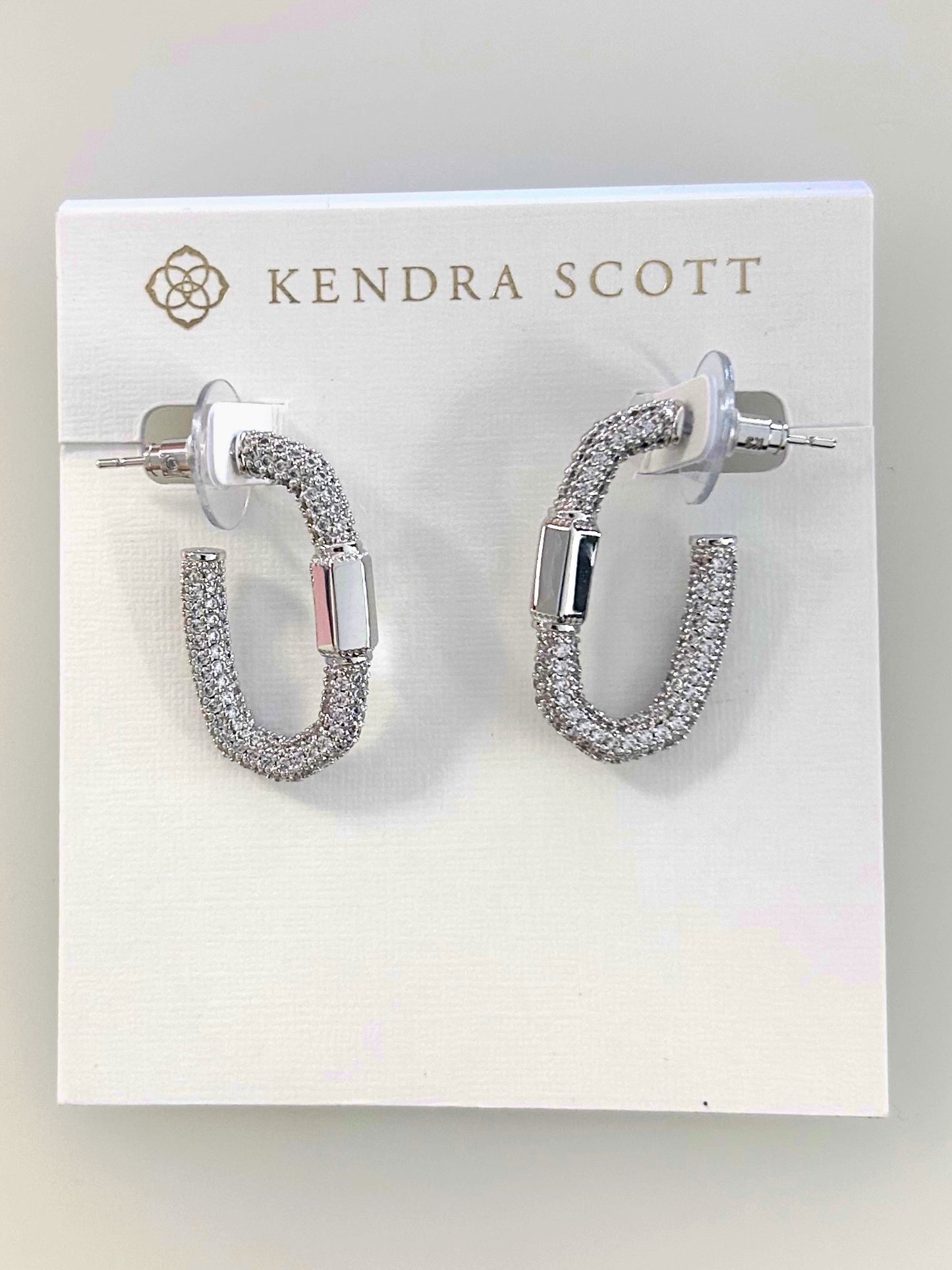 9608865574 Emery Hoops Rhd w/ White Crystal Kendra Scott