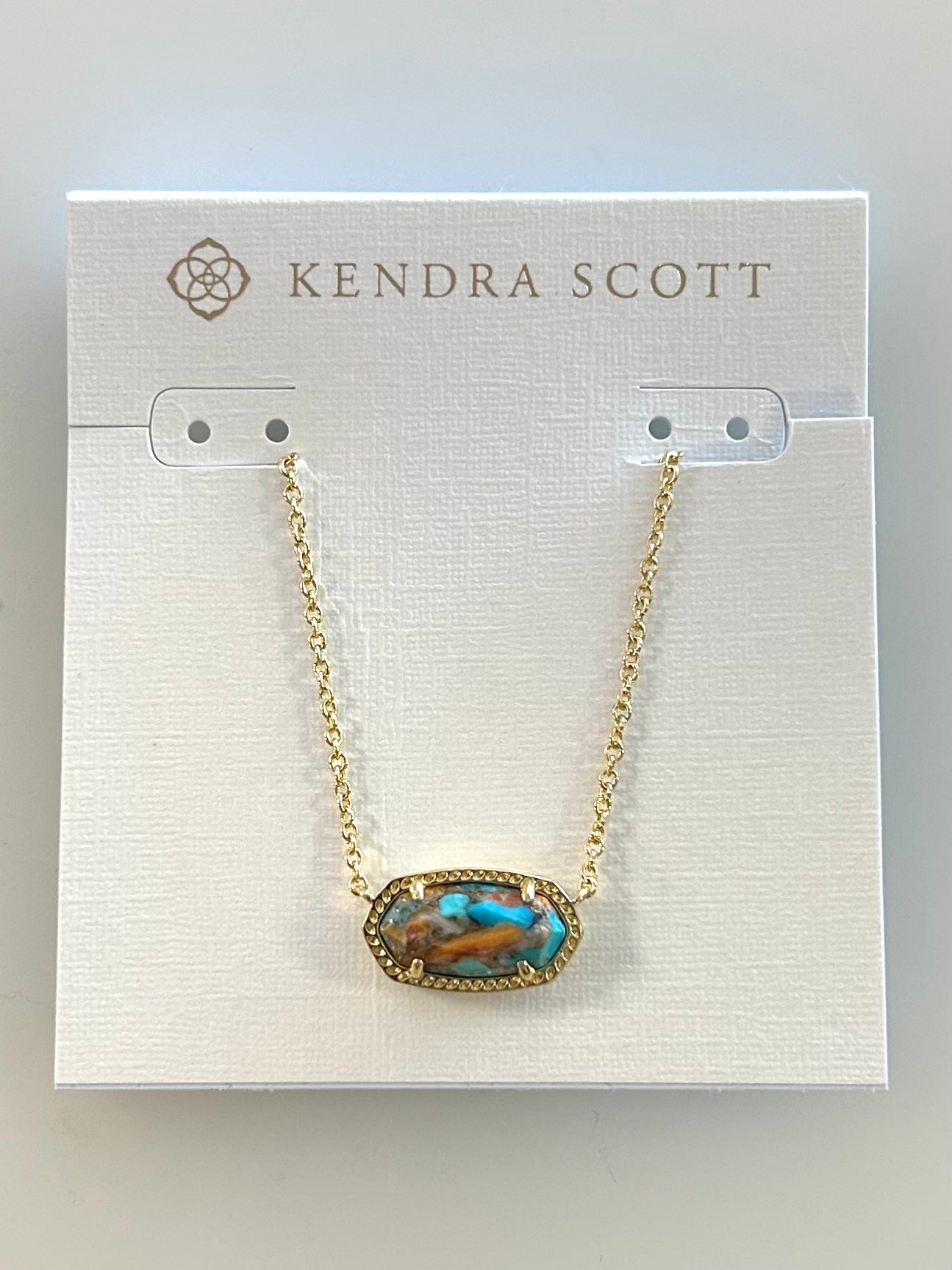 9608801822 Elisa Necklace Gold/Bronze/Turquoise/RD Kendra Scott