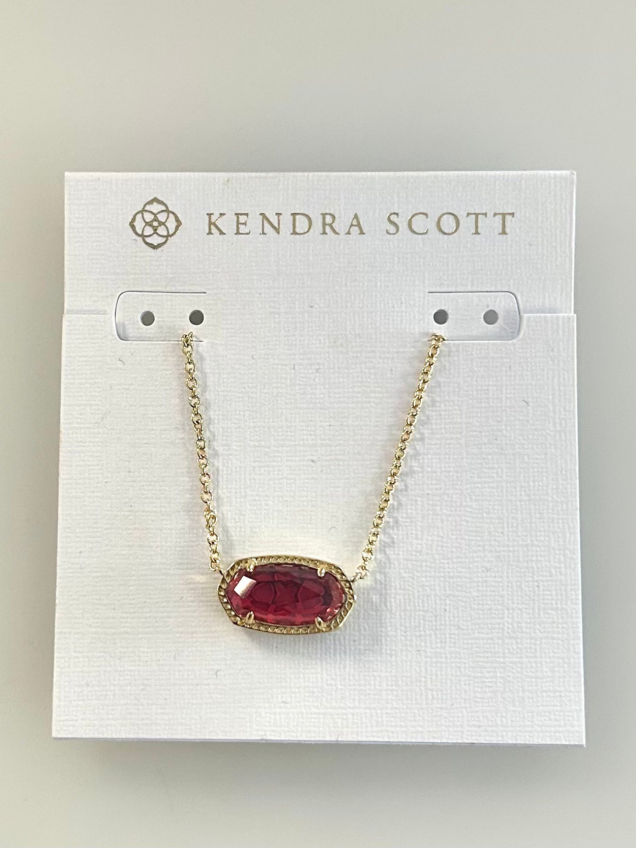 4217714614 Elisa Necklace Gold Clear Berry Kendra Scott