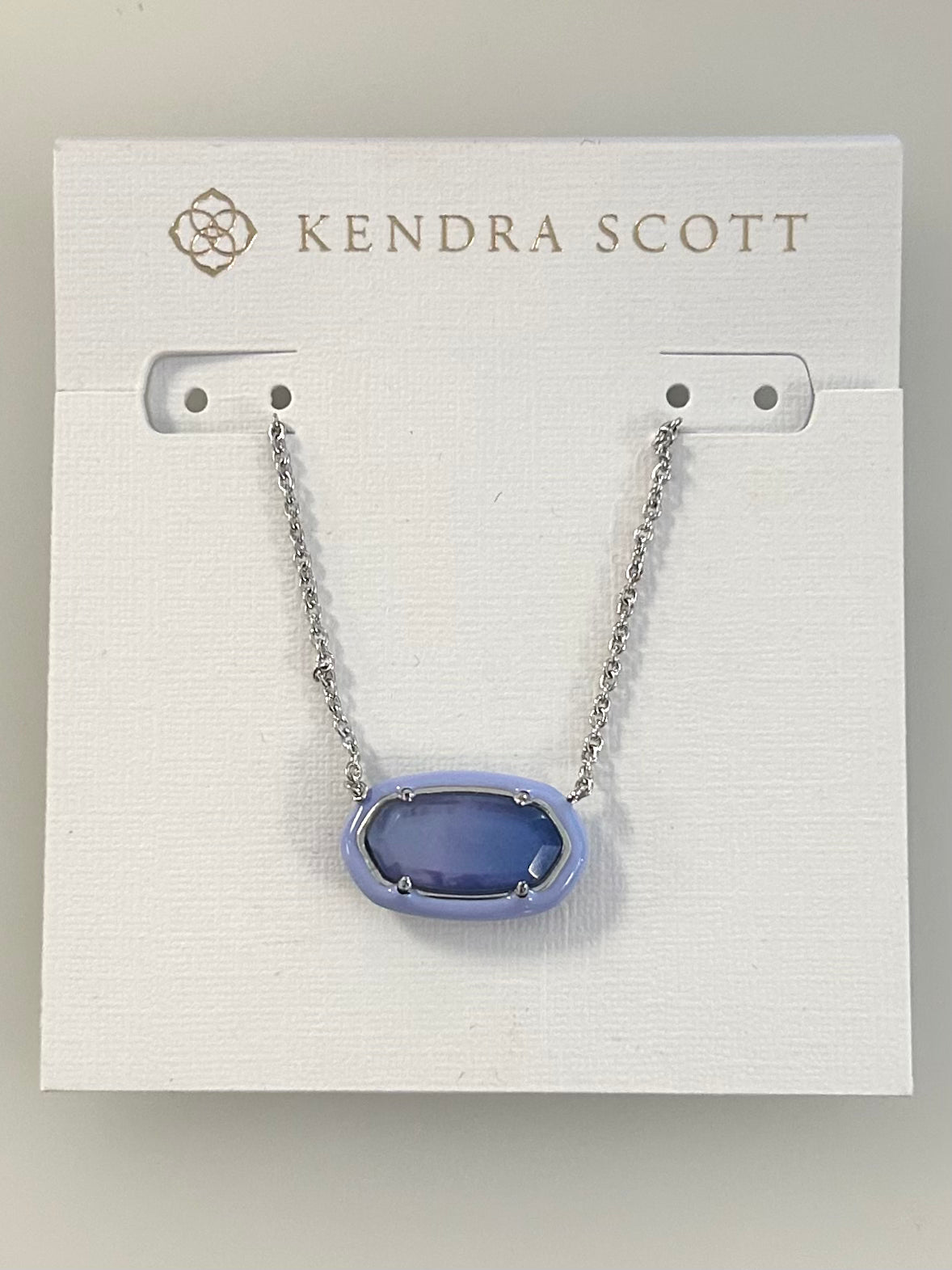 9608853052 Elisa Enamel Lavendar Rhodium Kendra Scott