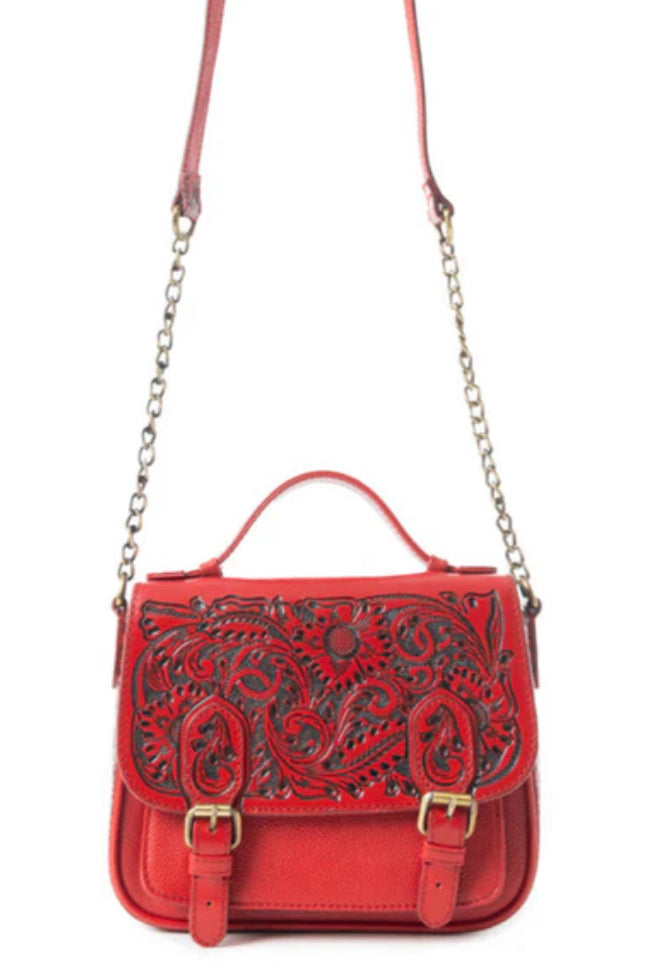 Sapphire Scroll Shoulder Bag