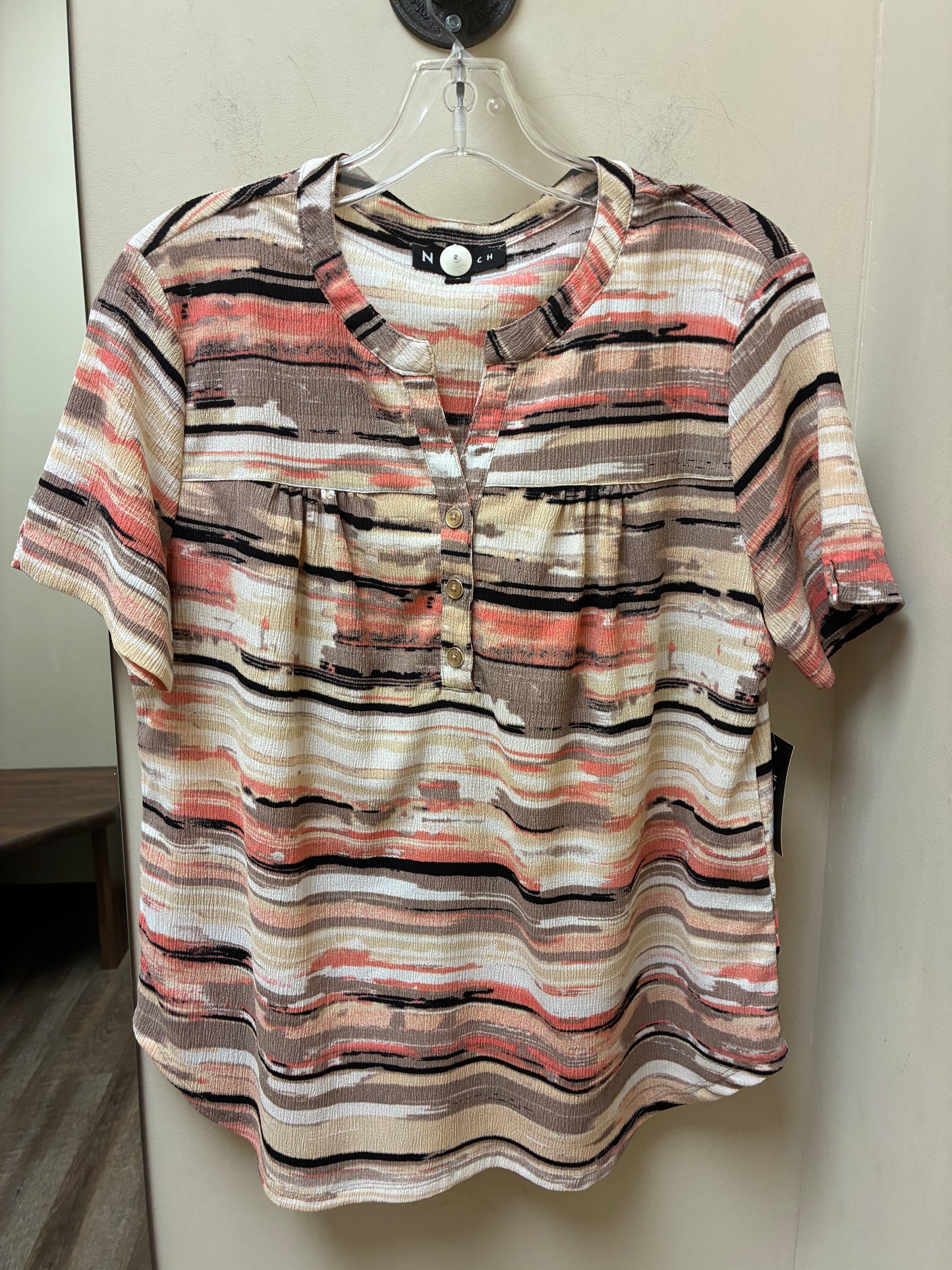 43Q6 Southern Lady New Horizon SS Stripe Print Top