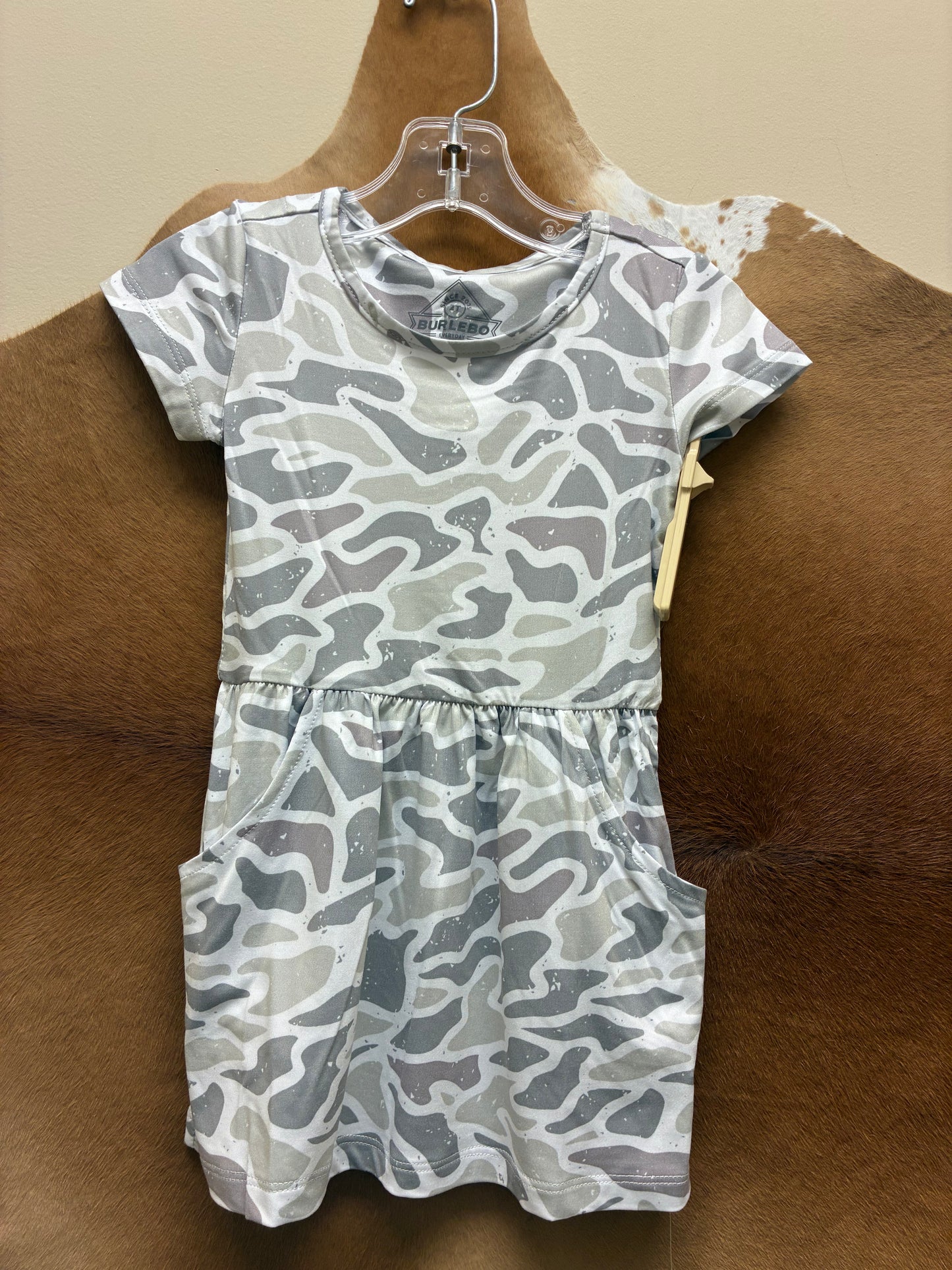 Y-MOXD-WC Toddler Girl's Burlebo Dress White Camo