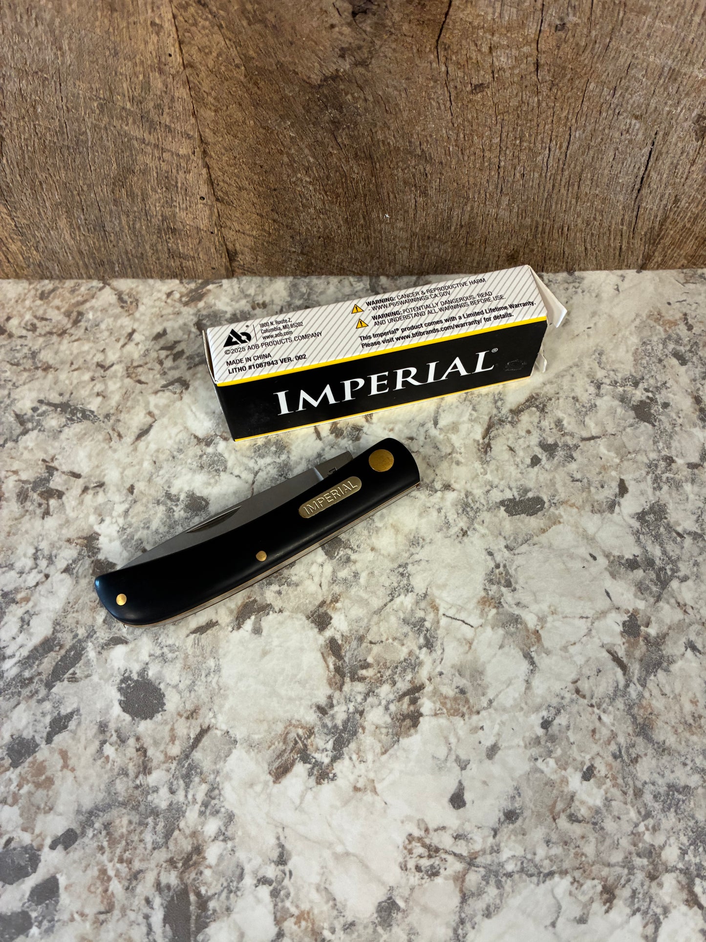 IMP22 Imperial Foldable Black Pocketknife