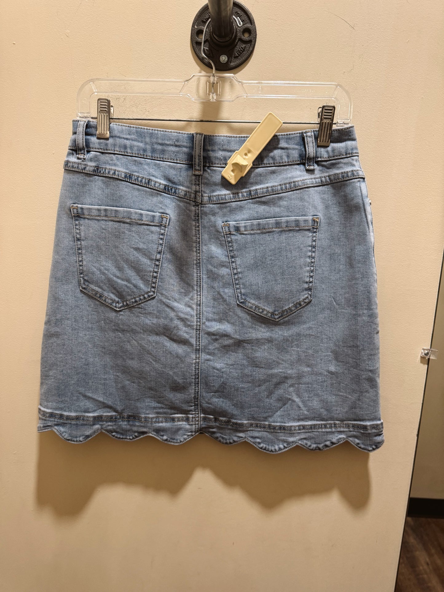Denim Scallop Skirt