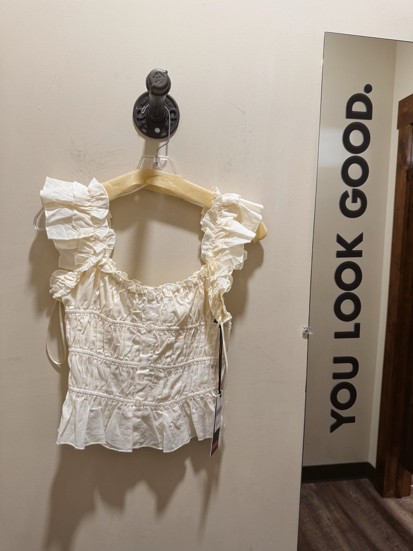 Rock&Roll Natural Ruched Crop Top